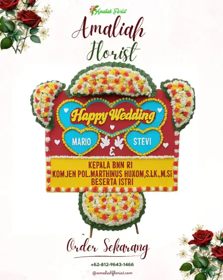 Papan Bunga Pernikahan Klatak